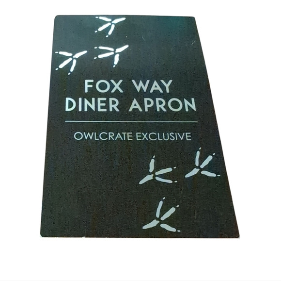 Fox Way Diner Apron Raven Cycle Series Black White Graphic By Owlcrate NIB - Picture 5 of 6